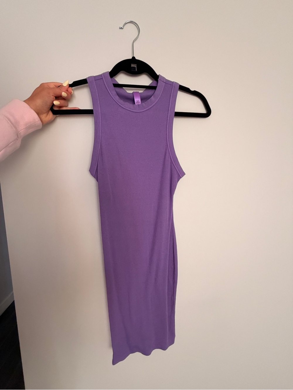 SKIMS Lavender Sleeveless Ribbed Midi Dress